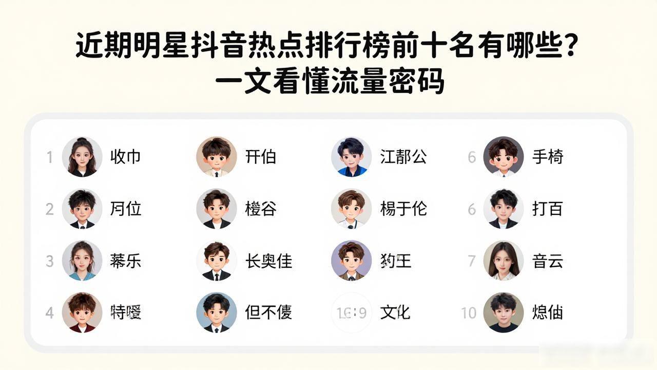 近期明星抖音热点排行榜前十名有哪些,_抖音热搜前十名_抖音热搜近期热榜内容是什么